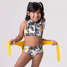 Afbeelding in galerij laden, Model Front: Uv Line Deux Pièces Fille Trikini Brasil Upf50+