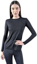 Charger l'image dans la galerie, Product Front: Uv Line T-Shirt Longsleeve Fem Skin Infratherm Preto Upf50+
