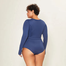 Afbeelding in galerij laden, Image 08: Uv Line Une Pièce Swimsuit Macae Navy Blue Upf50+