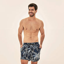 Afbeelding in galerij laden, Model Front: Uv Line Short De Bain Short Acqua Coqueiros Marinho Upf50+