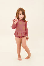 Afbeelding in galerij laden, Model Front: Uv Line Maillot De Bain Bébé Baby Shine Malva Up50+