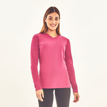 Afbeelding in galerij laden, Model Front: Uv Line T-Shirt Longsleeve Sport Fit Fuchsia Upf50+