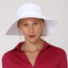 Afbeelding in galerij laden, Model Front: Uv Line Chapeau Souple/Capeline Hat Lyon Nac L Fem White Upf50+
