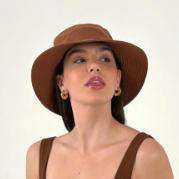 Afbeelding in galerij laden, Product Front: Uv Line Bob Hat California Fem Cognac Upf50+
