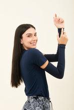 Afbeelding in galerij laden, Gallery: Uv Line Gants Sun-Protection Sleeve Navy Upf50+
