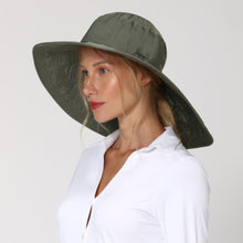 Afbeelding in galerij laden, Image 02: Uv Line Chapeau Souple/Capeline Hat Beverly Hills I18 Fem Green Militar Upf50+
