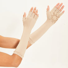 Afbeelding in galerij laden, Image 04: Uv Line Gants Long Gloves Uni Chocolate Upf50+
