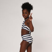 Charger l'image dans la galerie, Model Back: Uv Line Deux Pièces Fille Bikini Set Listras Upf50+
