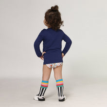 Afbeelding in galerij laden, Model Back: Uv Line T-Shirt Longsleeve Baby Navy Blue Upf50+
