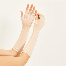 Afbeelding in galerij laden, Image 04: Uv Line Gants Long Gloves Uni Beige Upf50+
