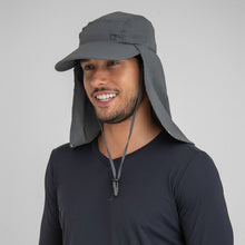 Afbeelding in galerij laden, Model Front: Uv Line Chapeau Legionnaire Cap Leg Atacama 2021 Masc Grey Upf50+

