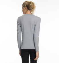 Afbeelding in galerij laden, Model Back: Uv Line T-Shirt Longsleeve Uvpro Fem Grey Upf50+
