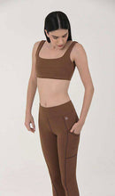 Afbeelding in galerij laden, Product Front: Uv Line Fitness Bas Legging Fit Aspen Brown Upf50+
