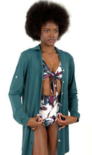 Afbeelding in galerij laden, Product Front: Uv Line Chemise Shirtdress Copenhagen Petroleo Upf50+
