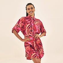 Afbeelding in galerij laden, Model Front: Uv Line Chemise Shirtdress Copacabana Upf50+
