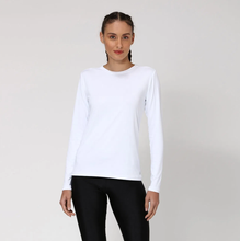 Afbeelding in galerij laden, Model Front: Uv Line T-Shirt Women Fpu50+ Uvpro Long Sleeve T-Shirt White Uv
