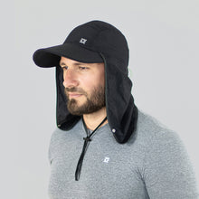 Afbeelding in galerij laden, Model Front: Uv Line Chapeau Legionnaire Neck Cap Africa 2021 Masc Black Upf50+

