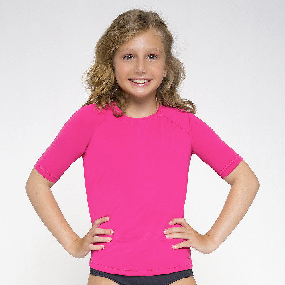 Camiseta Kids Uvpro Mc Roze UPF50+