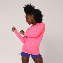 Afbeelding in galerij laden, Uvlichtroze fluor SPF50+ shirt
