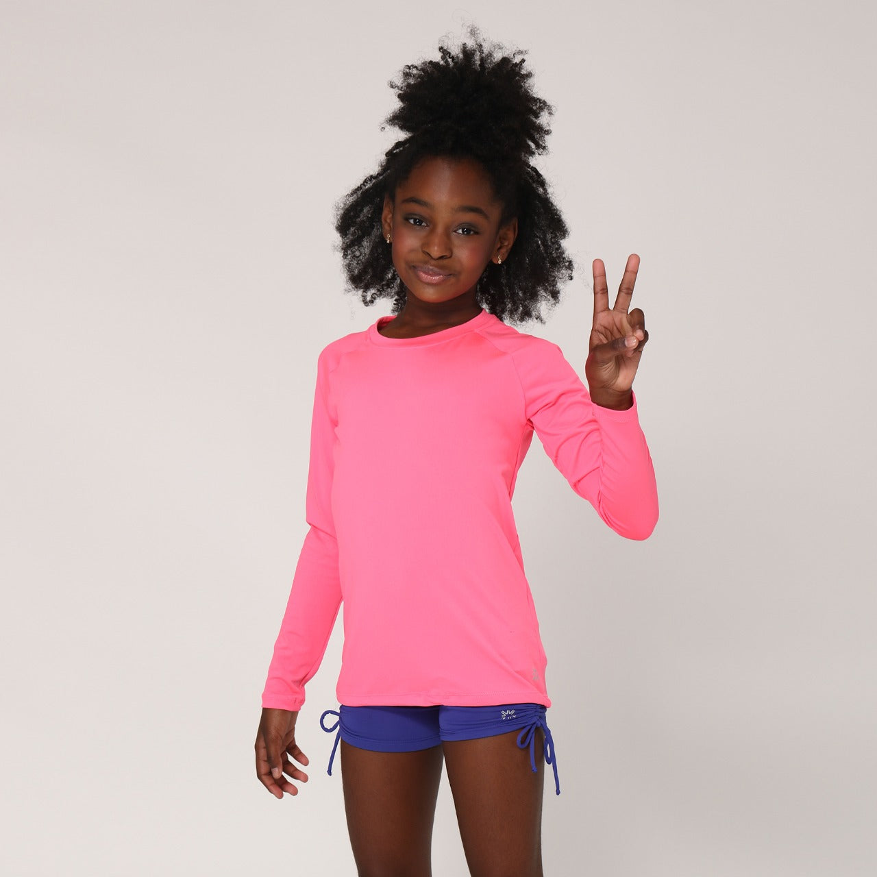 Uvlichtroze fluor SPF50+ shirt