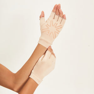 Korte Handschoen Chocolade UPF50+