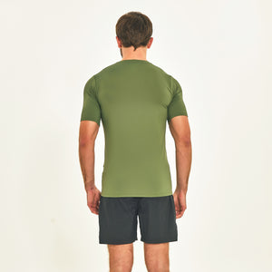 Sport Fit T-shirt Groen Militar UPF50+