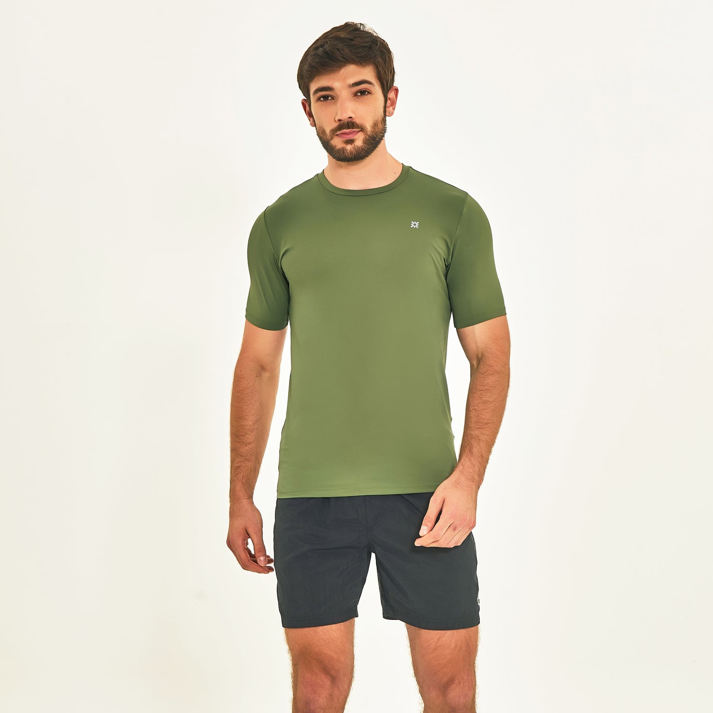 Sport Fit T-shirt Groen Militar UPF50+