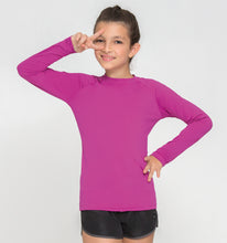 Afbeelding in galerij laden, Model Front: Uv Line T-Shirt Kids Fpu50+ Uvpro Long Sleeve T-Shirt Pink Uv
