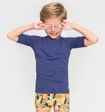 Afbeelding in galerij laden, Image 02: Uv Line T-Shirt Kids Fpu50+ Uvpro Short Sleeve T-Shirt Navy Blue Uv
