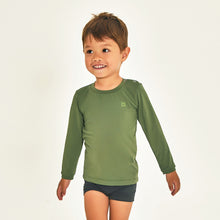 Afbeelding in galerij laden, Model Front: Uv Line T-Shirt Longsleeve Baby Verde Militar Upf50+
