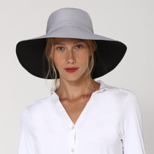 Afbeelding in galerij laden, Model Front: Uv Line Chapeau Souple/Capeline San Diego Cinza Preto Upf50+
