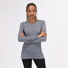 Afbeelding in galerij laden, Model Front: Uv Line Fitness Haut Sport Fit Mescla
