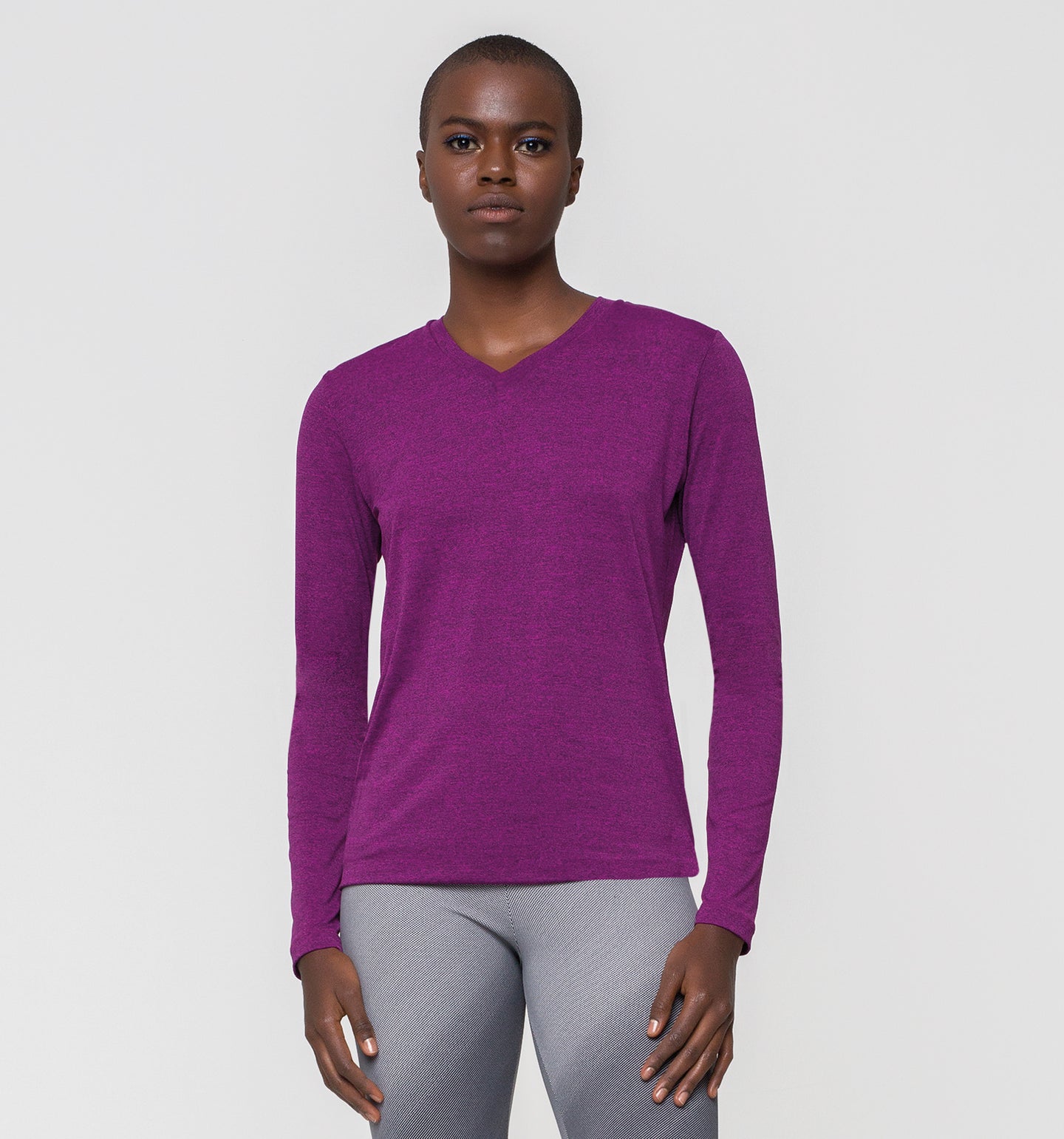 Model Front: Uv Line Fitness Haut Sport Fit Mescla-Rosa