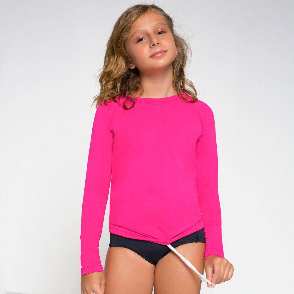 Camiseta Kids Uvpro ML Roze UPF50+